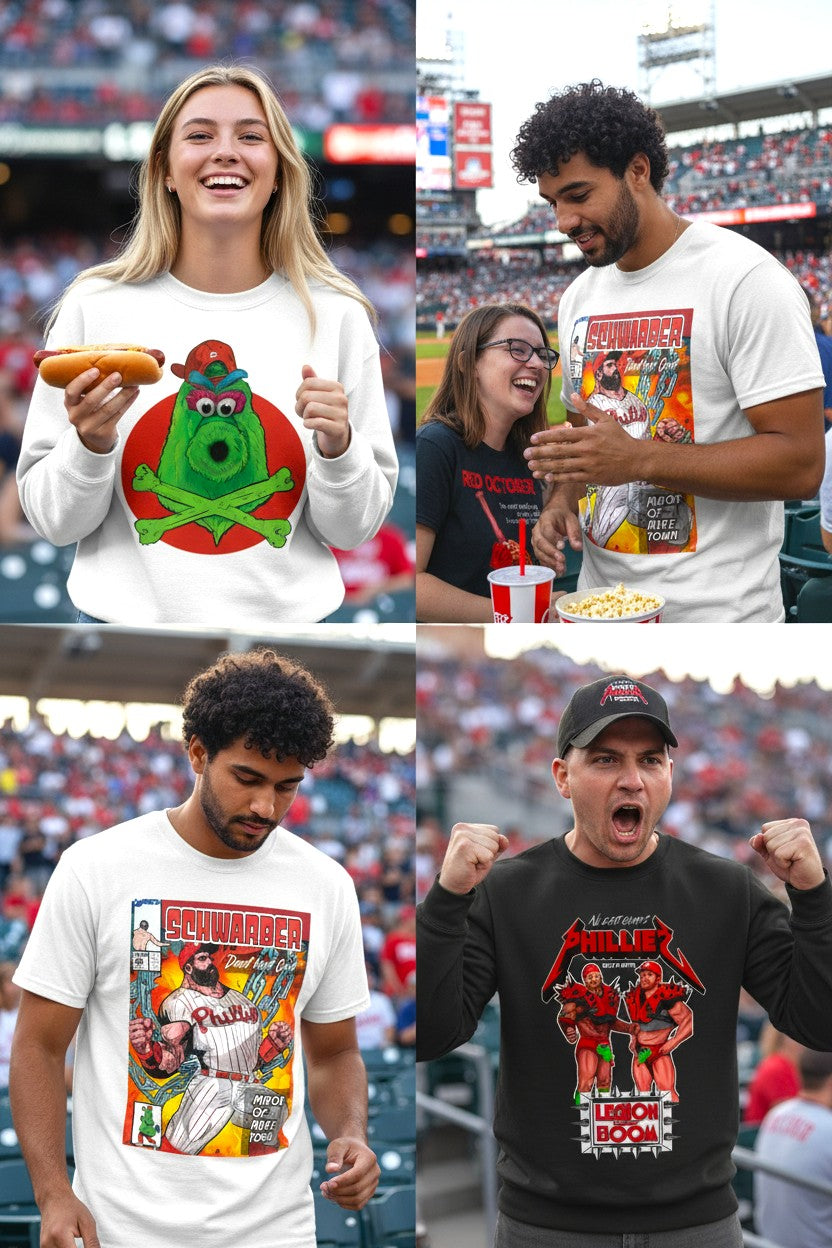 Philadelphia Baseball Fan Gear Collection | Maroon & Blue Inspired Apparel