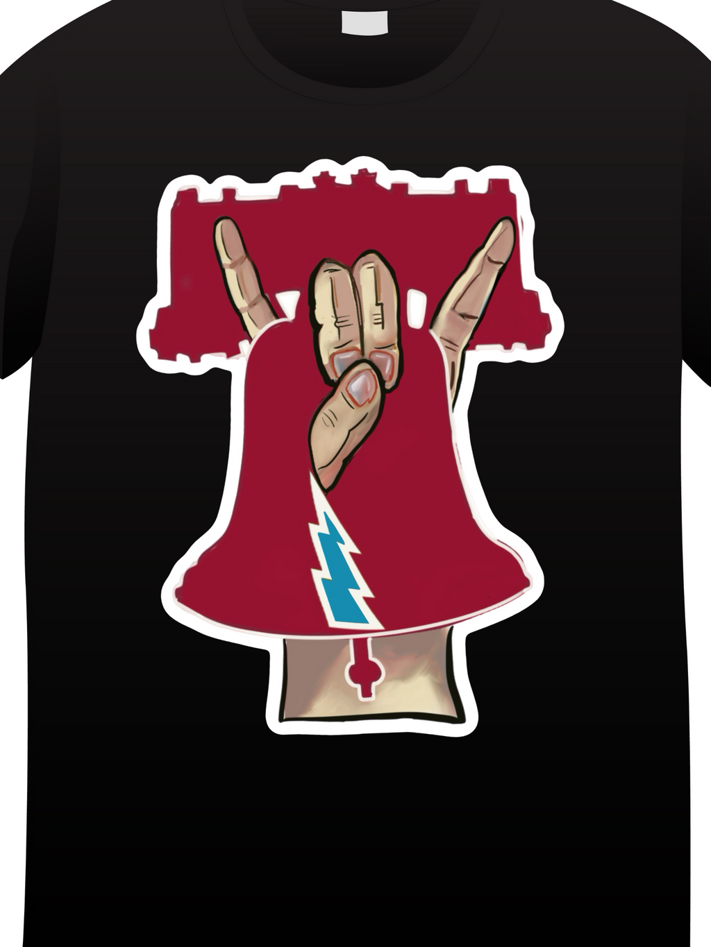 Philadelphia Baseball Rock the  Bell Sticker Shirt