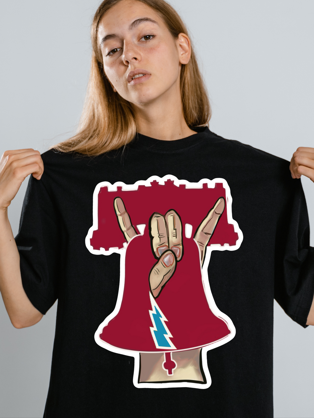 Philadelphia Baseball Rock the  Bell Sticker Shirt