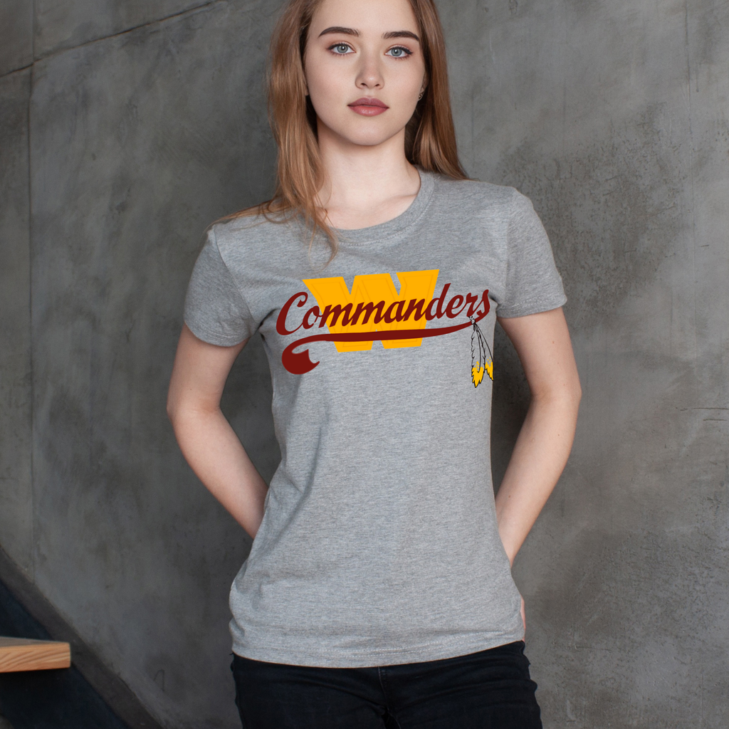 DC Football Retro Gold & Burgundy Women's Tee I chadsters Original