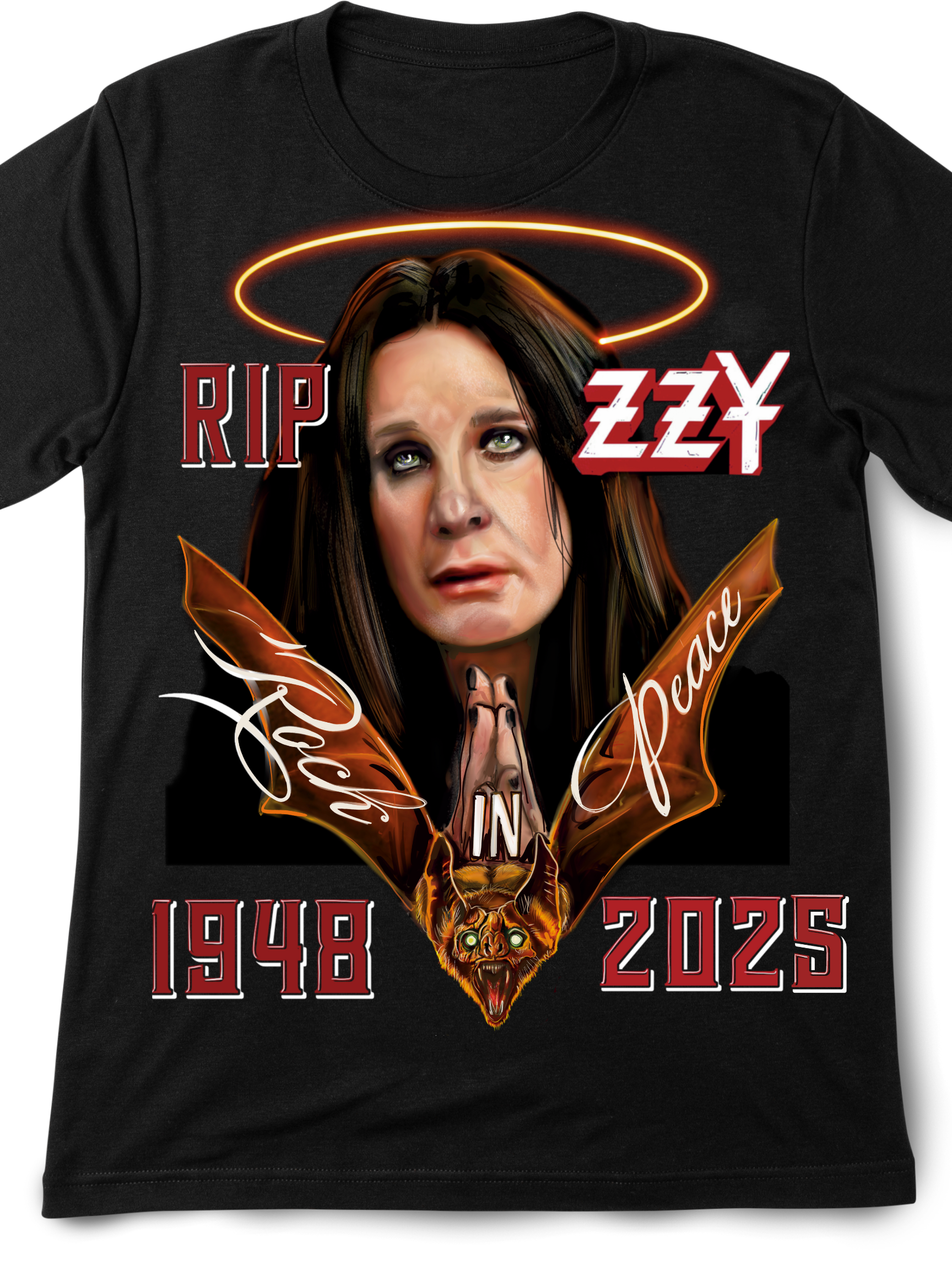 RIP Ozzy Tribute| Portrait Tee I chadsters Original