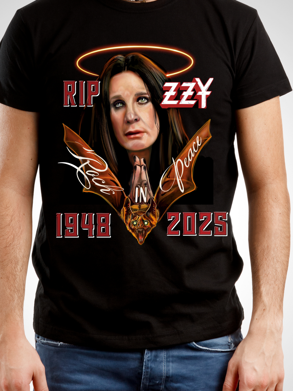 RIP Ozzy Tribute| Portrait Tee I chadsters Original