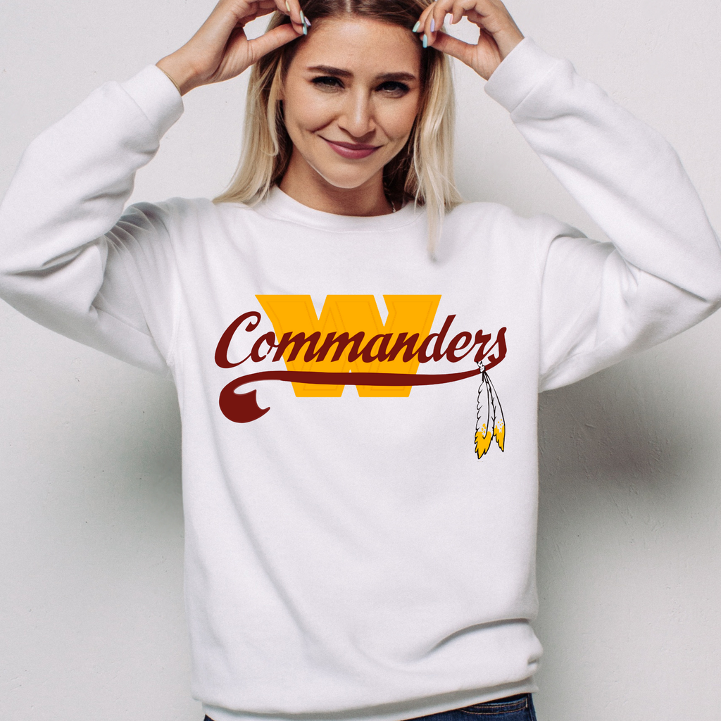 DC Football Retro Gold & Burgundy Women's Sweatshirt I chadsters Original