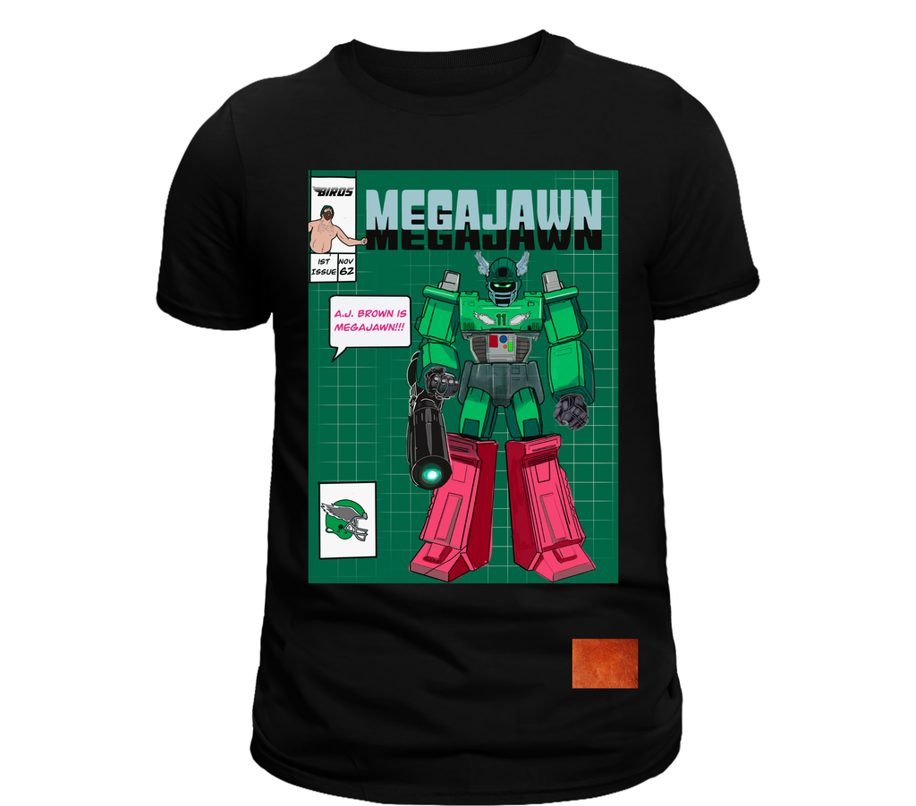 MegMegaJawn Philly Football Graphic T-Shirt | Philly Jawn Fan Art Tee | Original Philadelphia Fanwear
