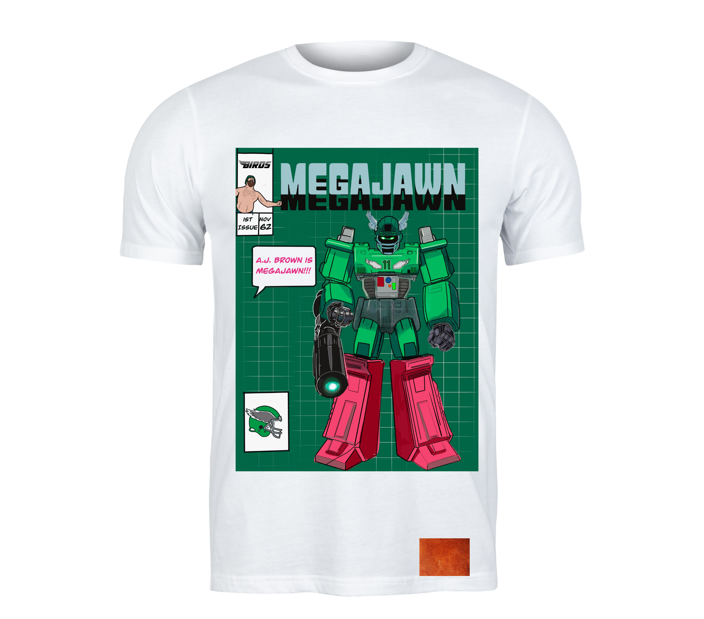 MegMegaJawn Philly Football Graphic T-Shirt | Philly Jawn Fan Art Tee | Original Philadelphia Fanwear