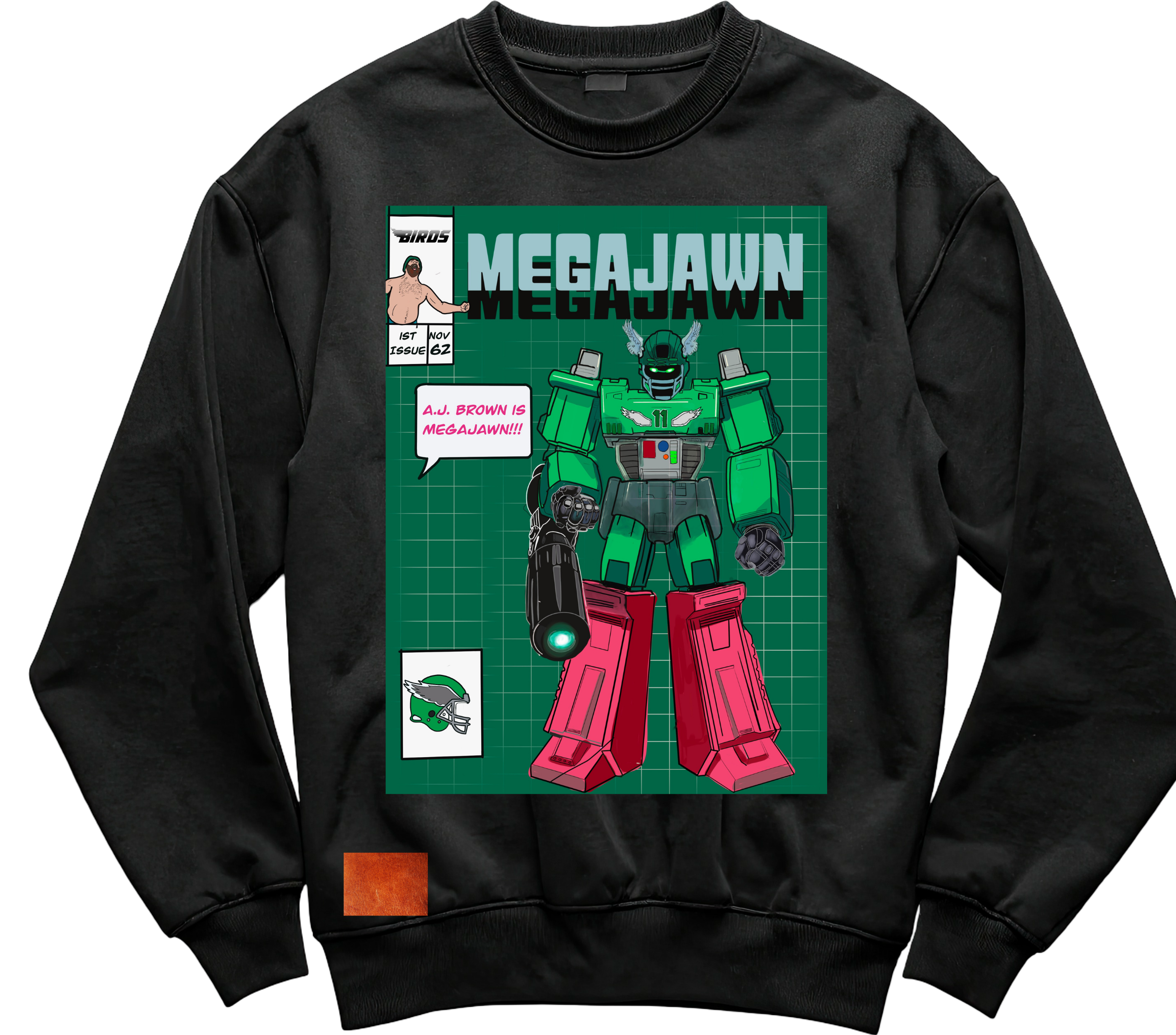 MegaJawn Philly Football Graphic Sweatshirt | Philly Jawn Fan Art Tee | Original Philadelphia Fanwear
