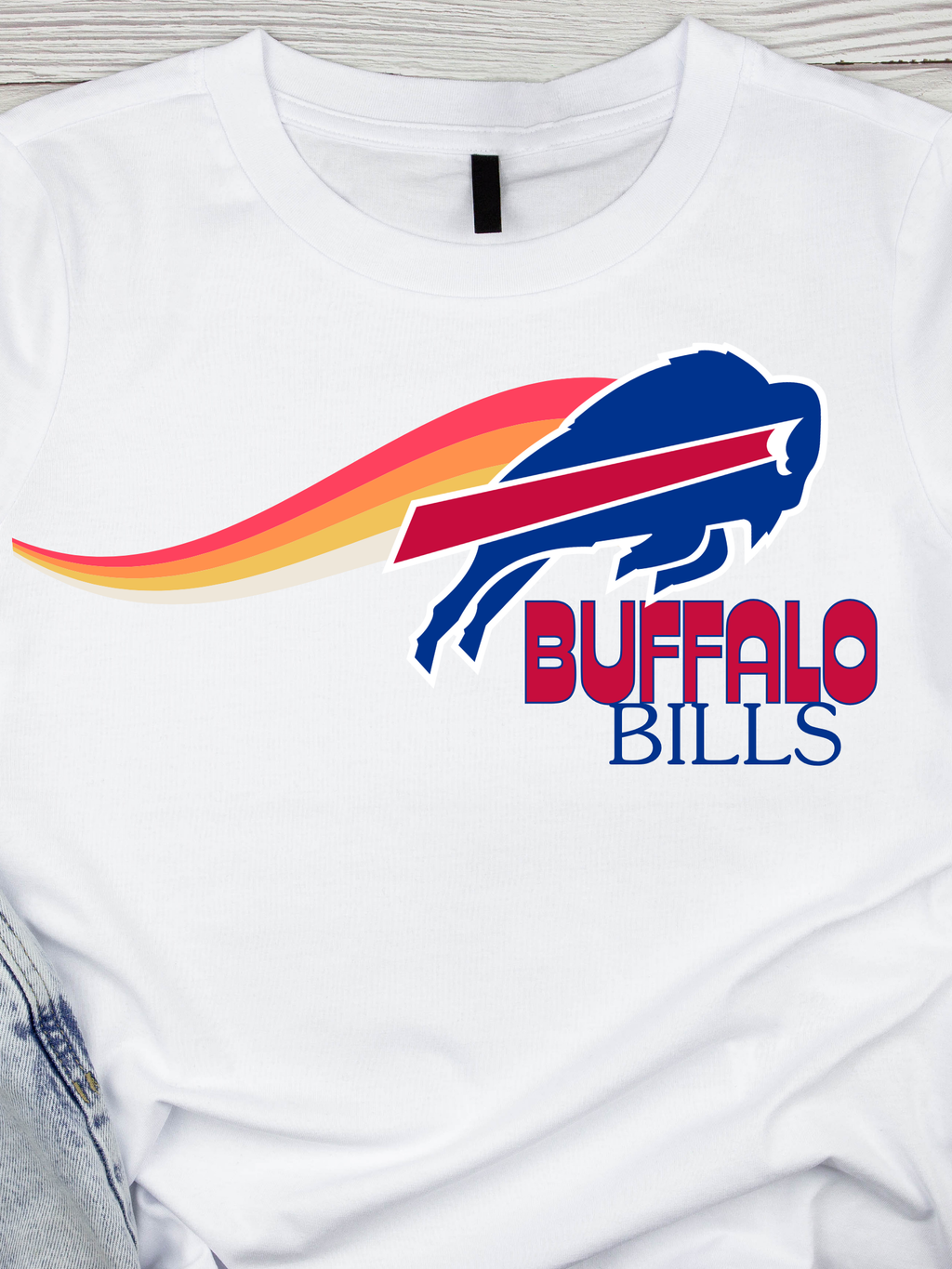 Buffalo Football color splash for the ladies T-shirt I Chadsters Original