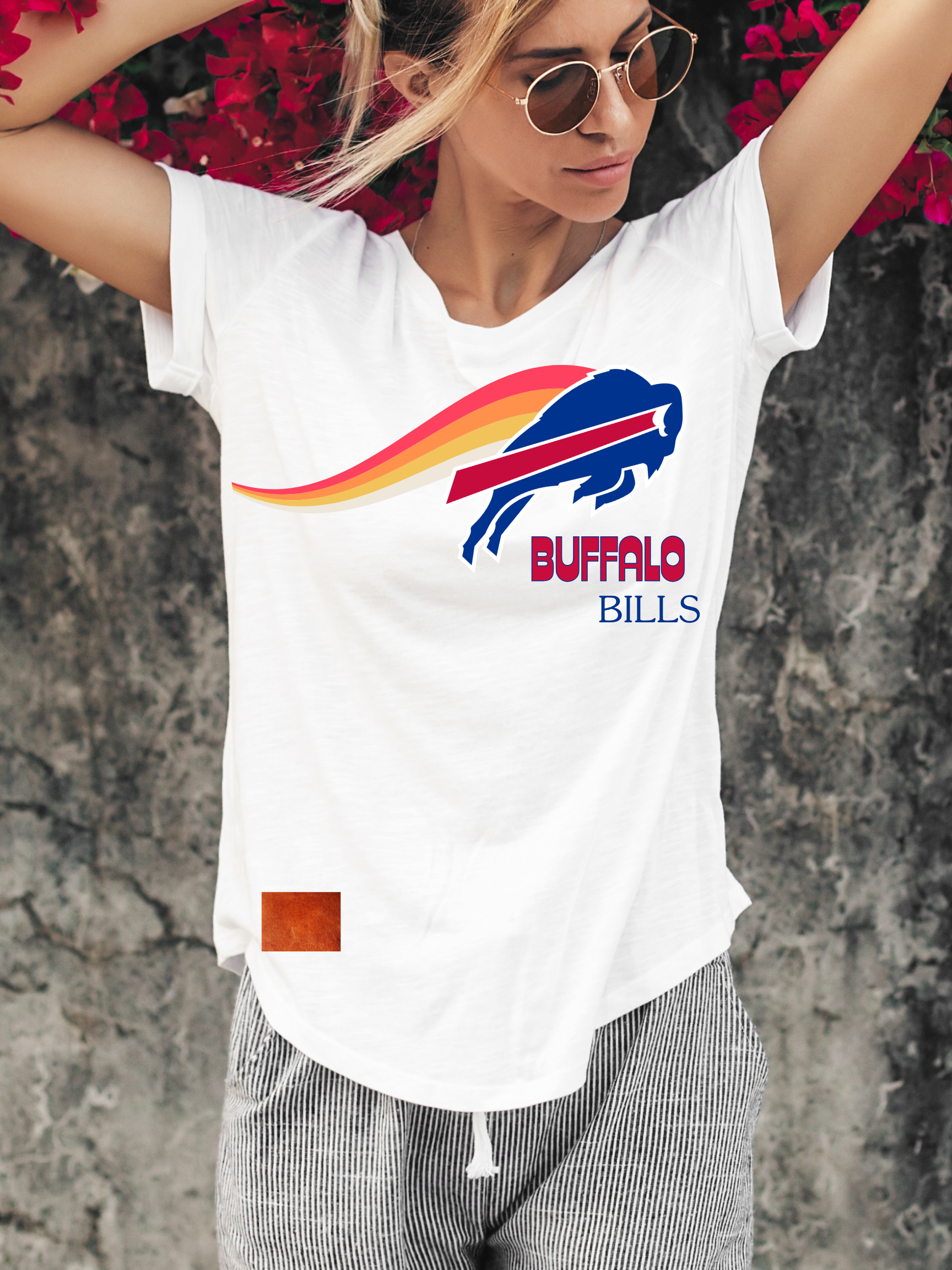 Buffalo Football color splash for the ladies T-shirt I Chadsters Original