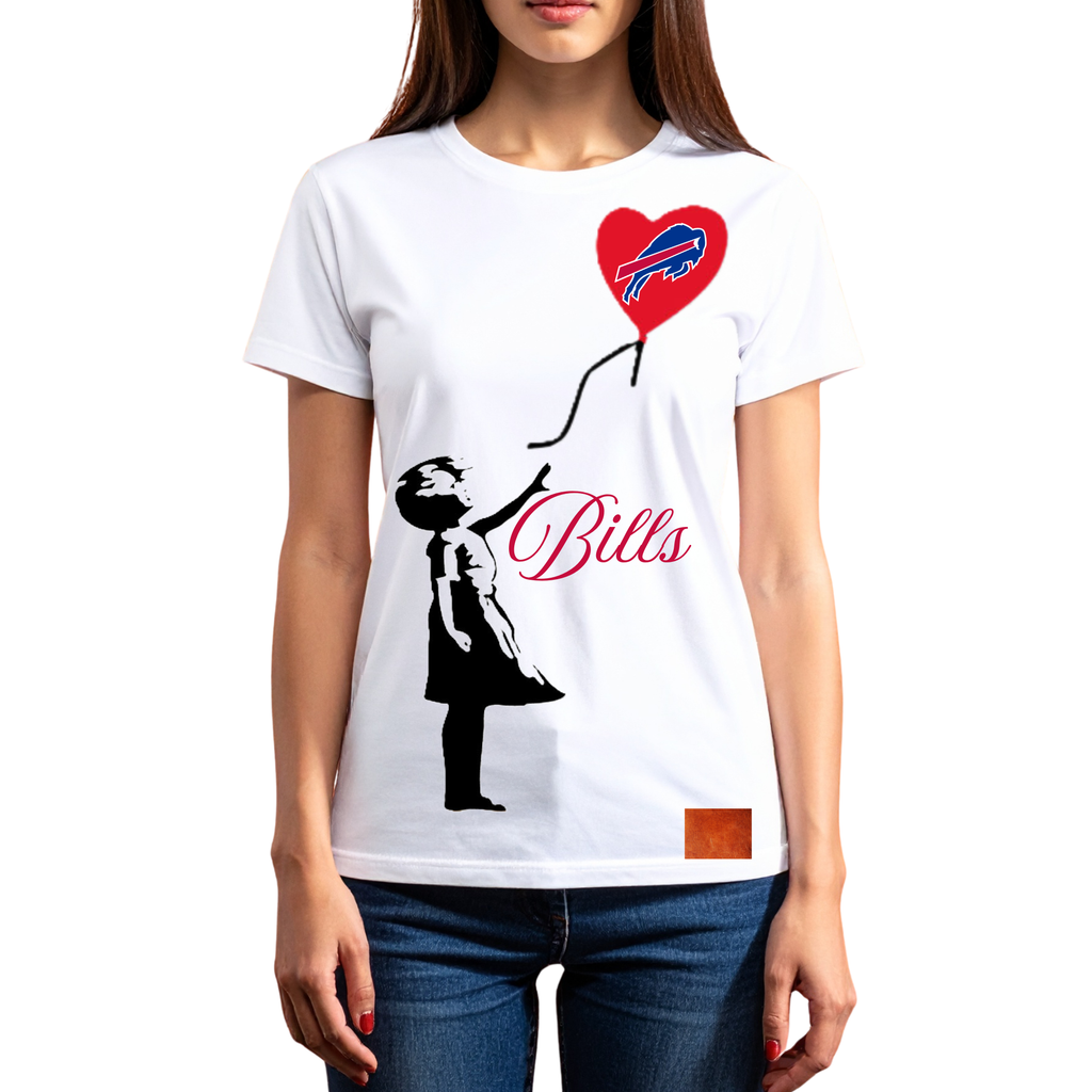 Women’s Buffalo Heart Football Shirt– Street Art Inspired Fan Crewneck