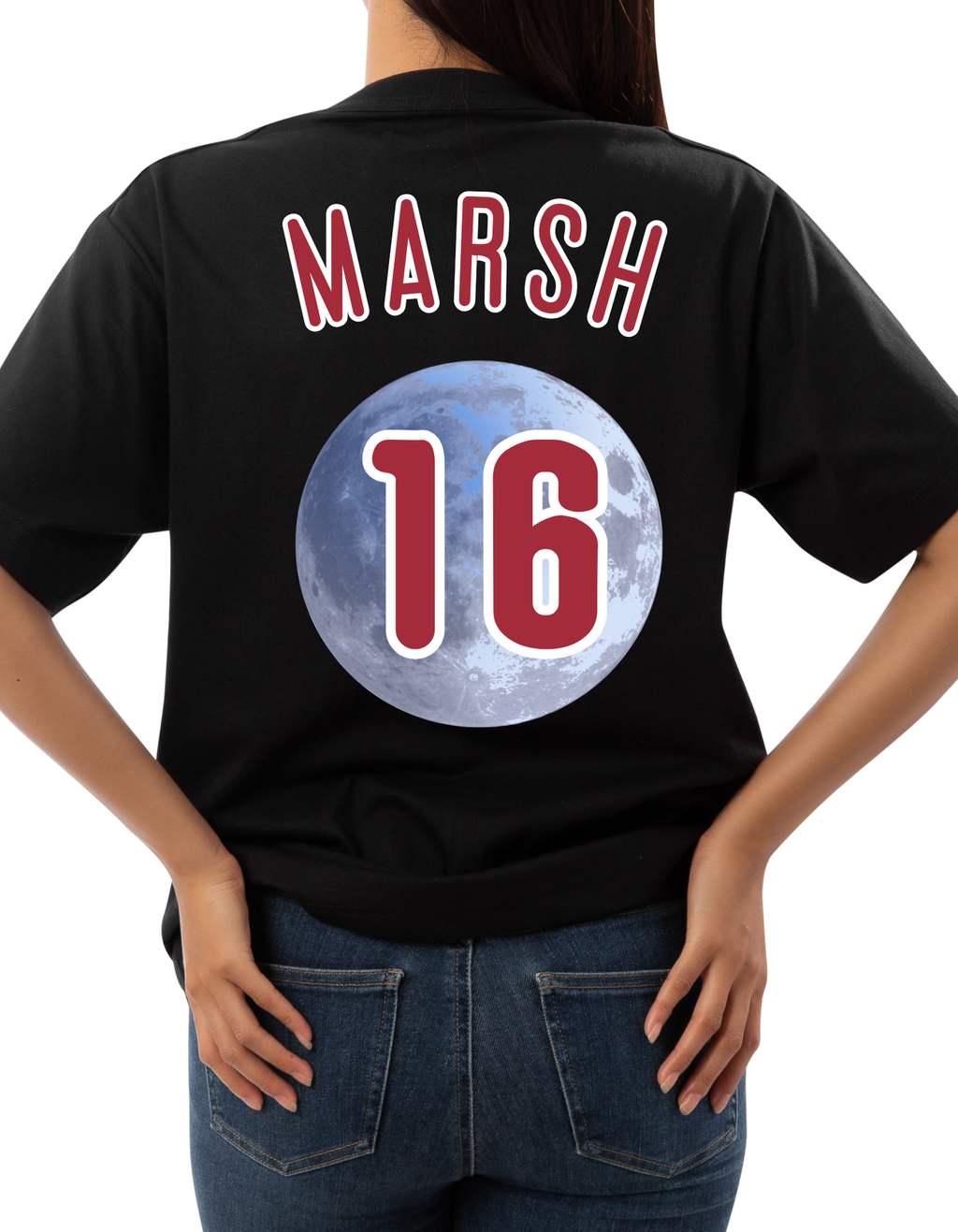 🌕 Marsh Teen Wolf Tee – Philly Baseball Meets Retro Cool