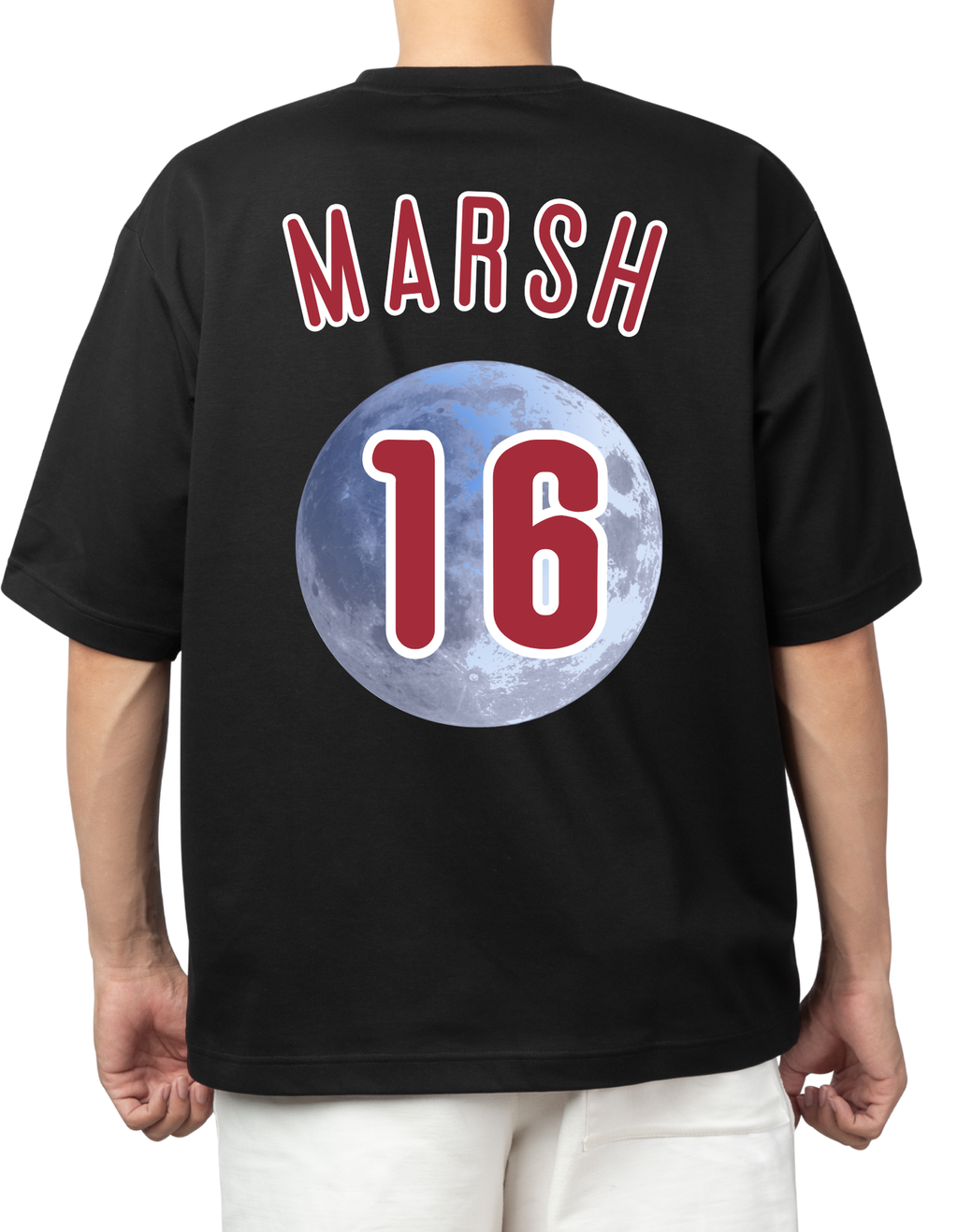 🌕 Marsh Teen Wolf Tee – Philly Baseball Meets Retro Cool