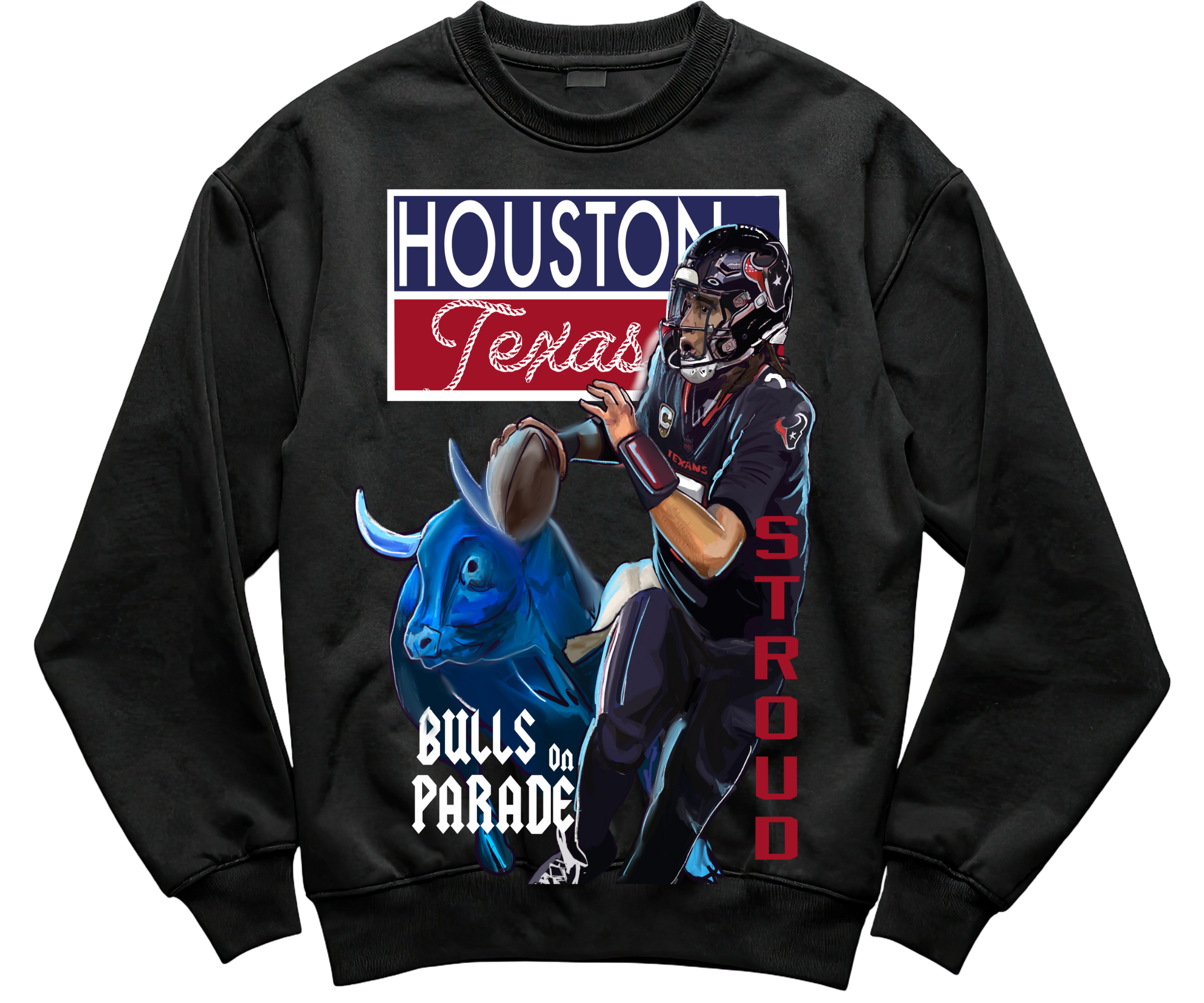 Houston Football “Bulls on Parade” Graphic T-Shirt | Texas Game Day Fan Shirt | Original Houston Fanwear
