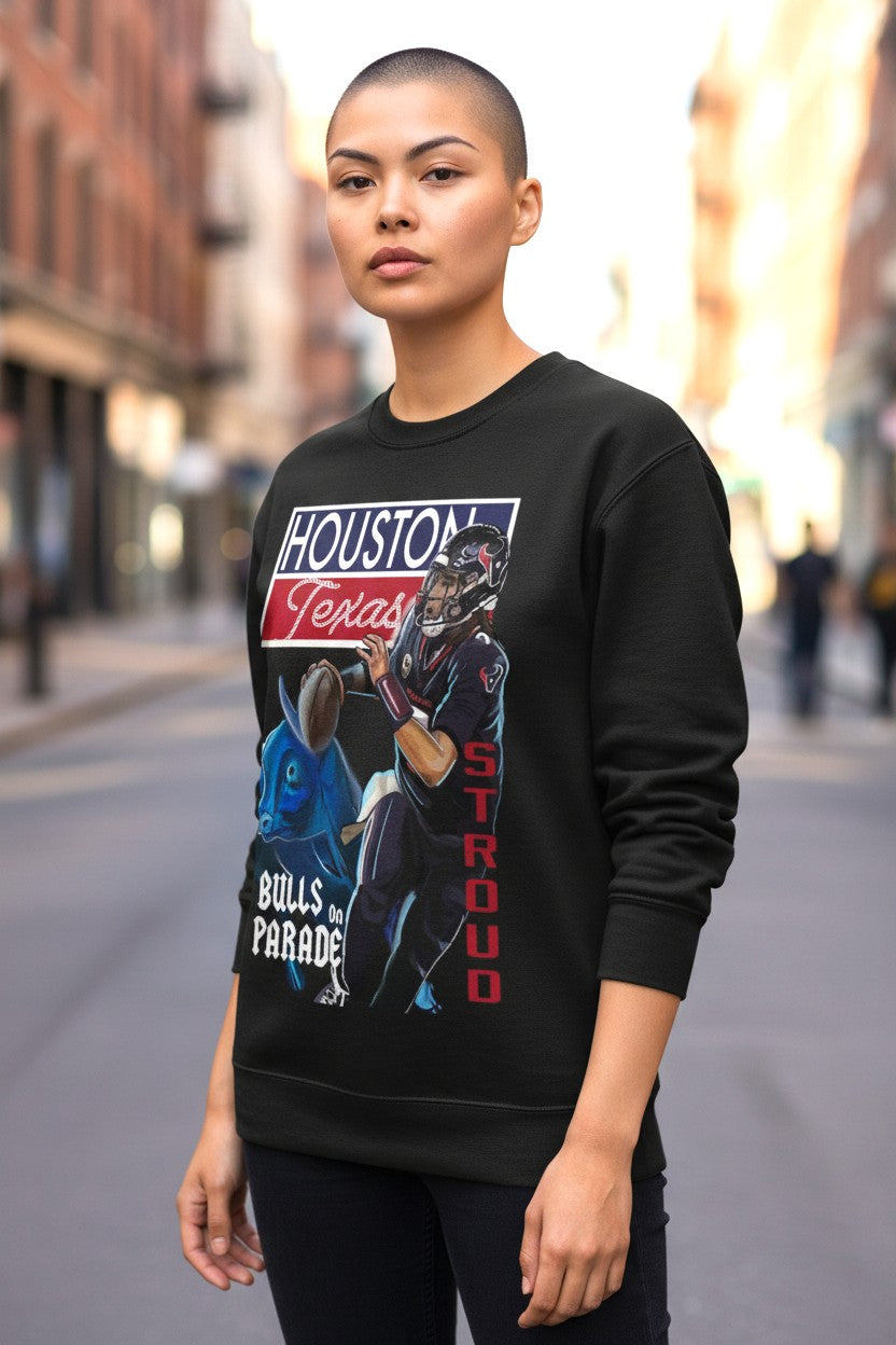 Houston Football “Bulls on Parade” Graphic T-Shirt | Texas Game Day Fan Shirt | Original Houston Fanwear