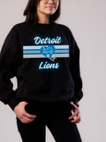 Detroit Football Heart Sweatshirt | Blue & Silver Fan Crewneck | Chadsters Original