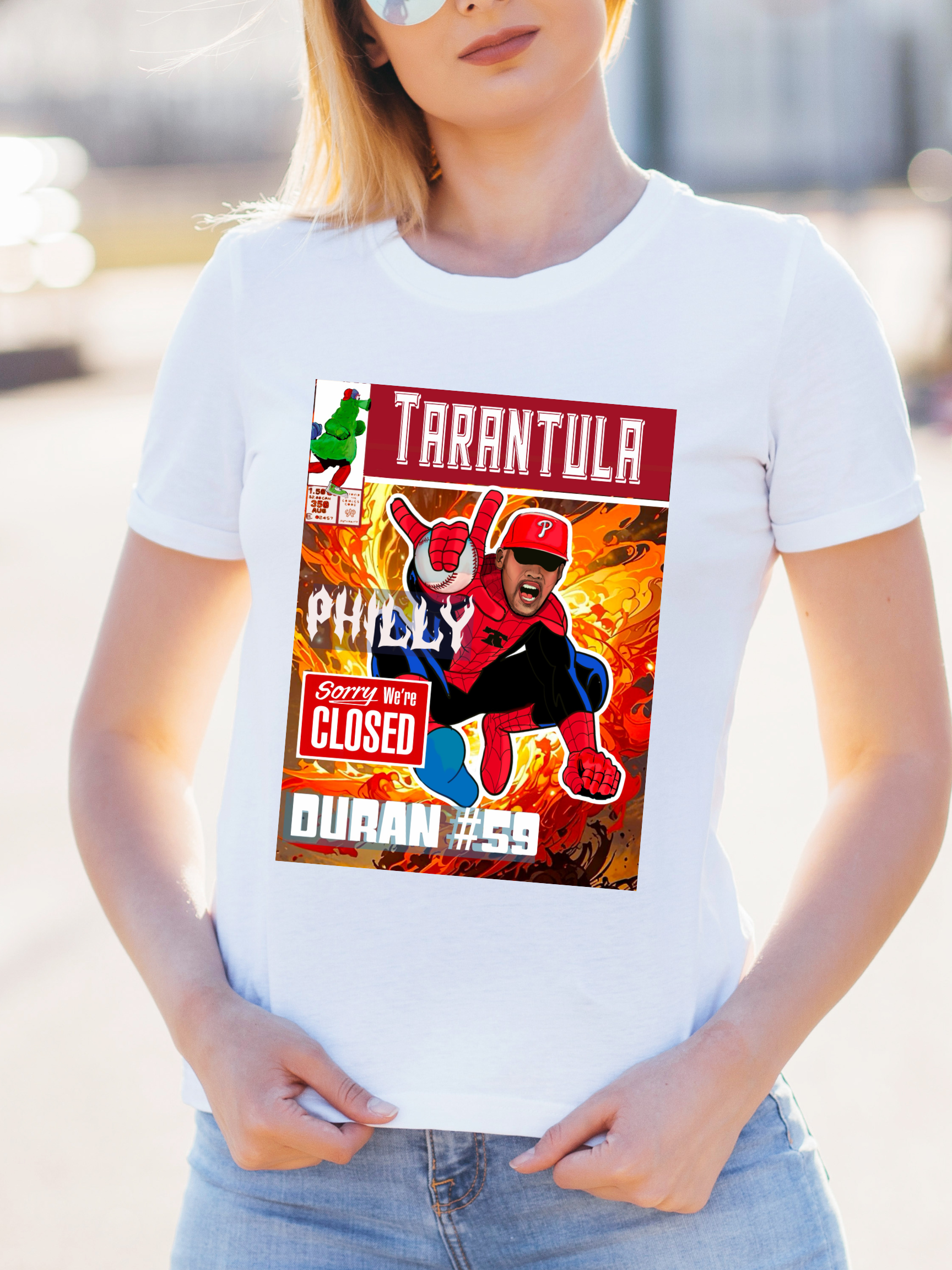 Tarantula  #59 Tee – Philly Pitching Power Comic Shirt(Womans)
