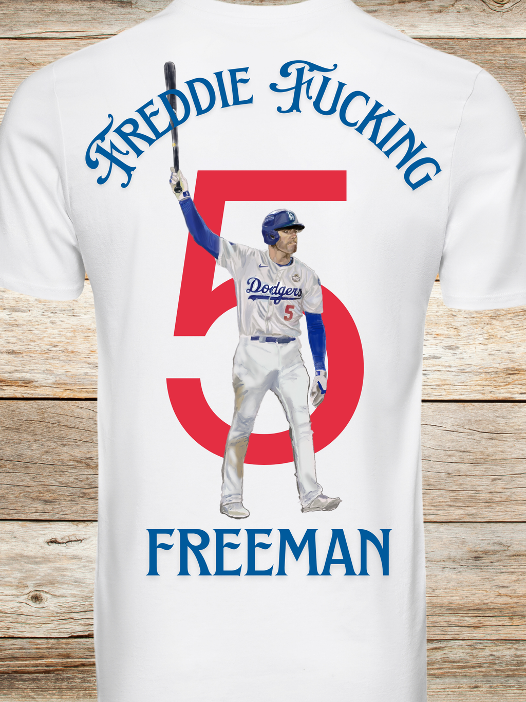 Number 5 LA Baseball Tee – Bold Freddie-Inspired Fan Design | Chadsters Original