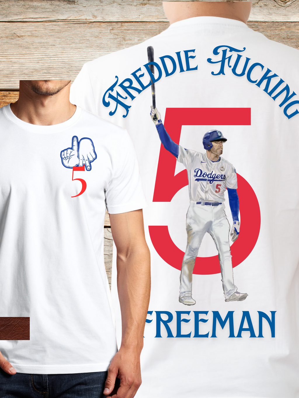 Number 5 LA Baseball Tee – Bold Freddie-Inspired Fan Design | Chadsters Original