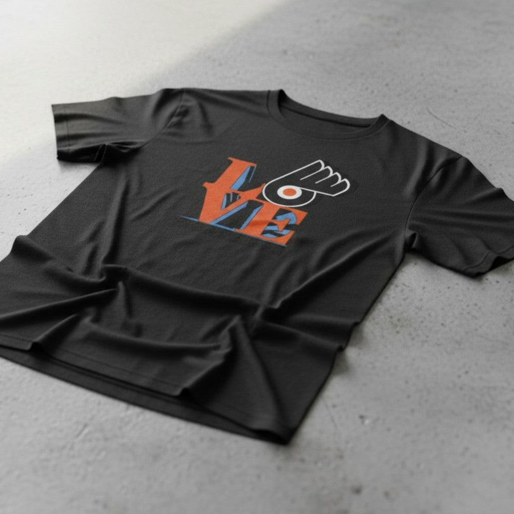 Philadelphia Hockey Love T-Shirt – Philly Orange & Black Fan Graphic Tee