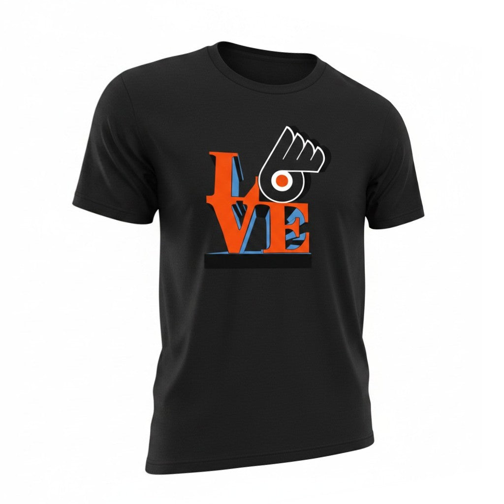 Philadelphia Hockey Love T-Shirt – Philly Orange & Black Fan Graphic Tee