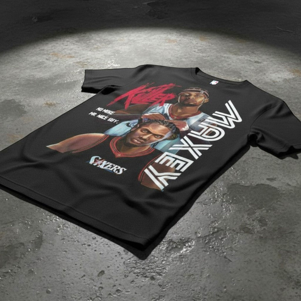 Chadsters black tee Maxey and Allen Iverson Original artwork