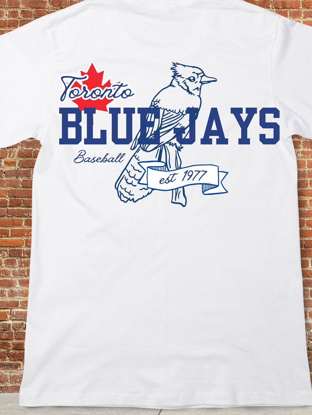 Vintage Toronto Blue Bird Fan Tee – Est. 1977 Baseball Style Shirt