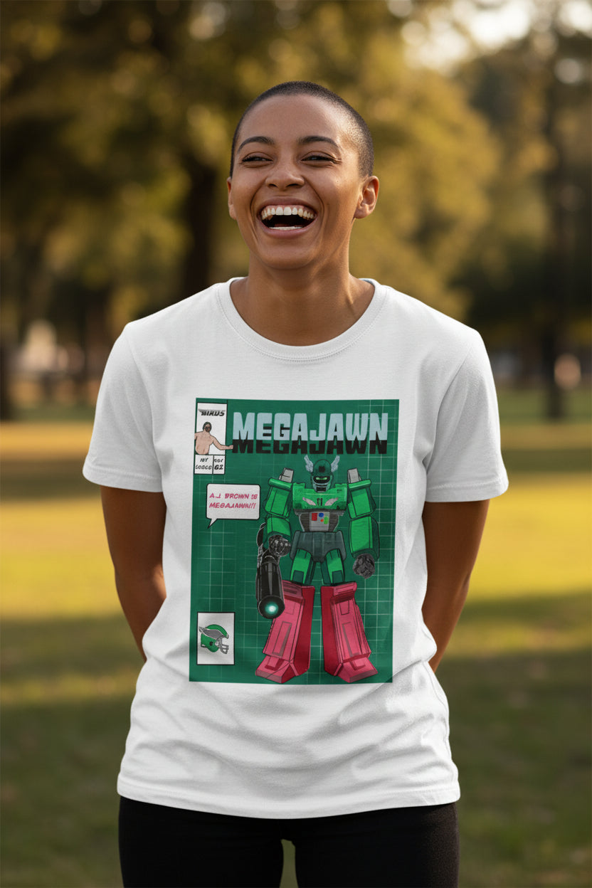 MegMegaJawn Philly Football Graphic T-Shirt | Philly Jawn Fan Art Tee | Original Philadelphia Fanwear